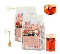 Coffret complet de thés au ginseng, 2 sachets de thés aux cinq trésors, naturels pour les reins, pour hommes et femmes (30 à 60 sachets) (10 Trésors)
