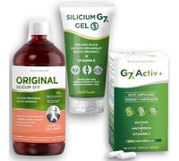 Coffret complet Silicium G7 : G7 Original + G7 Activ + Gel de silicone 150 ml - Complément de silicone pour les articulations et la peau, apporte énergie et soulagement musculaire