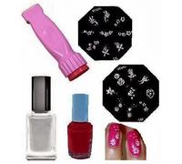 Coffret Complet Stamping Nail Art, Vernis, Tampon, Disque