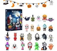 Coffret Compte À Rebours Halloween, 24 Nuits D'effroi, Halloween Avents Calendrier 2025, Mini Figurines Horreur Halloweens Décor, D'horreur À Collectionner, Effrayante, Fantôme, Citrouilles (B)
