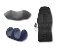 Coffret Confort Total & Relaxation - Oreiller Cervical Massant, Coussin Thérapeutique & Siège Chauffant, Détente Corps Entier
