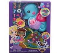 Coffret coquillage polly pocket + 2 figurines + 2 accessoires - set jouet fille mini monde + carte offerte - mini poupee
