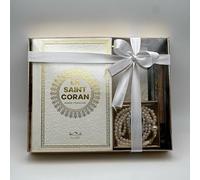 Coffret coran Français arabe | Tapis de priére | Tasbih + compteur.