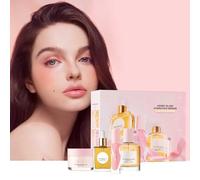 Coffret cosmétique Honey Gloss Hydratation Heroes : Parfum, Huile pour les lèvres, Masque et Huile capillaire. Coiffure et soins des cheveux