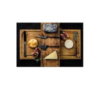 Coffret couteaux a fromages et beurre - STYLE DE VIE - Acier inoxydable - 6 pieces - Noir
