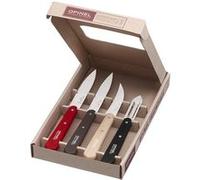 Coffret Couteaux de Cuisine Opinel Les Essentiels Loft Rouge, Naturelle, Poivre et Noir G