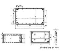 COFFRET "COVER" 215x130x82.9mm ABS - GRIS
