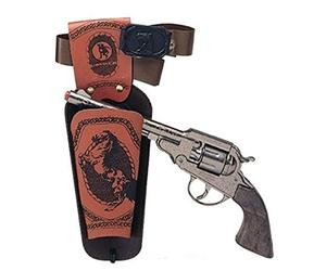 Coffret Cow Boy - Pistolet 8 Coups gonher avec Ceinture et Etui - Accessoire Deguisement