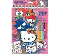 Coffret crayons et autocollants Hello Kitty pour enfants EUROSWAN HK50144