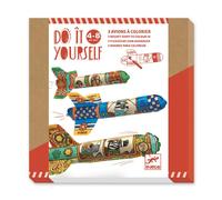 Coffret créatif DIY 3 avions à colorier Dans le ciel Djeco