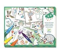 Coffret créatif Djeco Créer avec des formes animaux Multicolore G