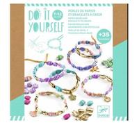Coffret créatif - Djeco - Perles papier et bracelets - Multicolore - À partir de 7 ans - 20 feuilles motifs