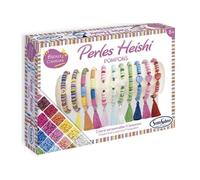 Sentosphère – Coffret créatif Perles Heishi Pompons – Dès 8 ans, 1400+ perles, 10 pompons