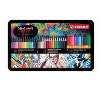 STABILO Coffret créatif Arty 36 feutres et crayons Pen 68, Pen 68 Brush et Aquacolor