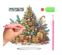 Coffret Créatif Strass,Kit d'Art Acrylique 2D,Décor De Table Arbre De Noël Avec Support | pour Adultes Famille Bibliothèque Bureau Chambre Dortoir Fête Vacances Hiver