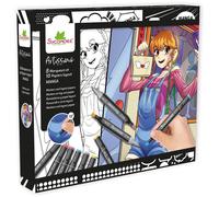 Coffret créatif - SYCOMORE - Layout et marqueurs - Manga Fille - Dès 10 ans