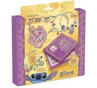 Coffret creation bijoux etincelants Stitch, colliers et bracelets - Perles, Charms, Fils - Enfant 6 ans - Set Kit fabrication