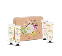 Coffret Crèmes de Mains Evasion Florale | Bio | Coffret cadeau Noël | 4x 30ml | Coffret Beauté femme | fleur d'oranger-fleur de tiaré-Pivoine-Vanille | Hydratation Intense | Coffret Anniversaire