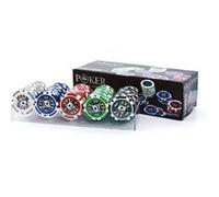Coffret cristal 100 jetons Poker Grimaud - en plastique ABS 11,5g G