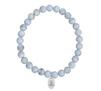 Coffret Cristal de Roche en perles de 8mm - Bracelet 20cm sans fermoir et Collier 100cm avec Fermoir Argent