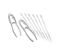 Coffret Crustacés 2 pinces et 6 curettes inox Kitchen Craft