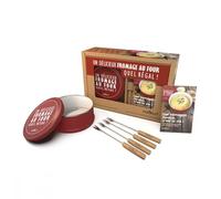 Coffret cuiseur de fromage au four en acier rouge