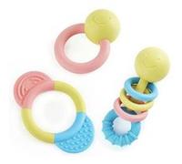 Hape Hochets anneaux de dentition – Lot de 3 – Éco riz japonais – Soulage & stimule les sens