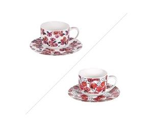 Coffret d' un déjeuner Rosalia 47 cl (lot de 2) - Trend'up - Multicolore - Porcelaine