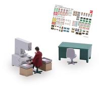 Coffret d'actions, Machine de tampographie - BUSCH 79906 - HO 1/87