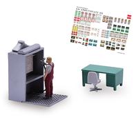 Coffret d'actions, Peintre avec cabine - BUSCH 79905 - HO 1/87