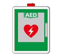 Coffret d'alarme de défibrillation cardiaque mural, armoire de premiers secours, position de séparation réglable, commande à double interrupteur(Green)