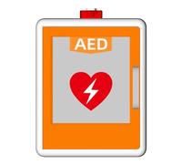 Coffret d'alarme de défibrillation cardiaque mural, armoire de premiers secours, position de séparation réglable, commande à double interrupteur(Orange)