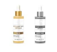 Coffret D'Ampoules Exfoliantes Au Riz Noir Et Blanc, CrèMe Exfoliante Pour Le Visage, Hydratante Et Resserrante Pour Le Corps. (Combinaison, 1)