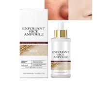 Coffret d'ampoules exfoliantes au riz noir et blanc, duo de sérums exfoliants doux au riz blanc et noir pour le visage et le corps - Exfoliant nettoyant, hydratant et éclaircissant pour (White)