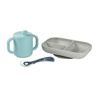 Coffret D'apprentissage Silicone + Tasse - Blue - Beaba