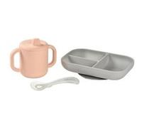 Coffret d'apprentissage silicone + tasse - Rose Neutre G