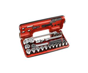 Coffret DBOX 21 pièces Cliquet étanche et douilles 1/2 6 pans métriques FACOM - S.161DBOX1PB"
