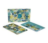 Coffret de 1 coupelle rectangle Manatea (1 modèle aléatoire) - Amadeus - Bleu turquoise - Porcelaine Fine (new Bone Chin G
