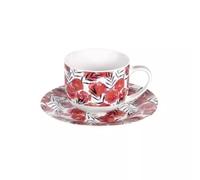 Coffret de 1 tasse déjeuner porcelaine Rosalia 47cl Grandes Fleurs