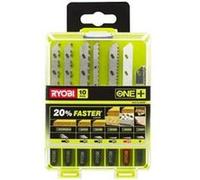 Coffret de 10 lames pour scie sauteuse RYOBI OnePlus bois - métal plastique granite carrelage RAK10JSBMP