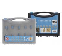 Coffret de 10 mèches à rainer droites DEF.428.10 de 6 à 25 mm LEMAN 428.700.10