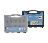 Leman Machine Coffret de mèches droites carbure ISOCELE 428-700-10 Coupe frontale 10 pièces