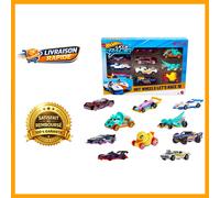 Coffret de 10 Véhicules Hot Wheels Let's Race 1/64 - Pour Jouer ou Exposer