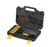 Coffret de 100 forets en titane pour métal, bois et maçonnerie, embouts de tournevis et autres accessoires Stanley STA88548