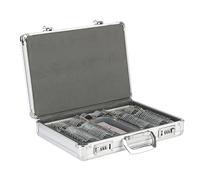 Coffret de 104 lentilles d'essai optiques, monture incluse, pour tests de vision en ophtalmologie. Matériel d'optométrie professionnel. Coffret en aluminium avec code de sécurité.