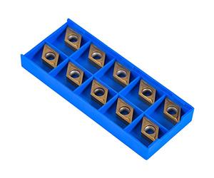Coffret de 10pcs Lames Inserts Rotatifs Forme Losange CNC Cutters en Carbure DCMT11T304-HM YBC251 Outil Tournage Filtage pour Finition d'Acier pour Tours, Fraiseuses
