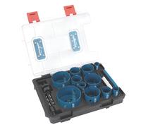 Coffret de 11 scies cloches multi-matériaux M42 cobalt Erbauer