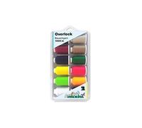 Coffret de 12 cônes de fil mousse uni Aeroflock - 1000m - Certifié Oeko-Tex(...) - Multicolore