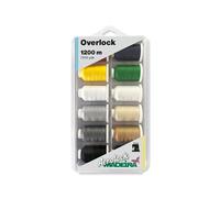 Coffret de 12 cônes de fil mousse uni Aerolock N°125 - 1200m - Certifié Oeko-Tex(...) - Multicolore