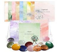 Coffret de 12 Pierres Porte-Bonheur avec Signification et Carte dans un Pochette en Organza, Pierres de Courage, PierresPorte-Bonheur, Cadeaux Porte-Bonheur, Pierre Porte-Bonheur Magique